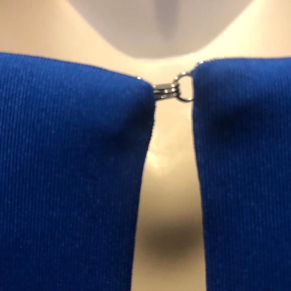 (NWT) Spense Women's Blue Beaded Crew Neck Satiny Crop Top Plus Size 24W - Picture 8 of 9